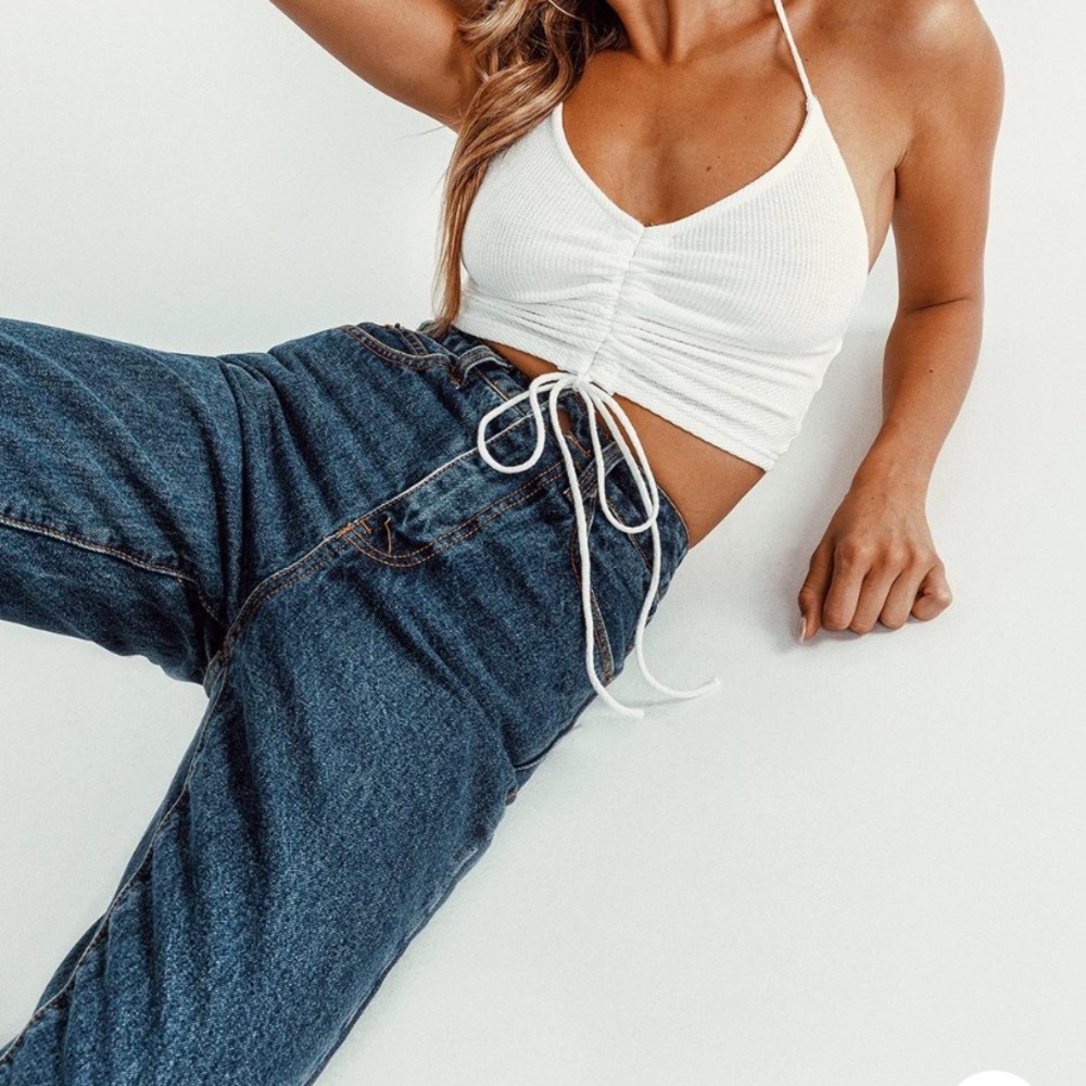 Princess Polly Mom Jean w/ raw hem
